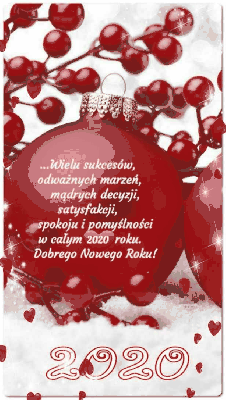 Bombka z życzeniami noworocznymi